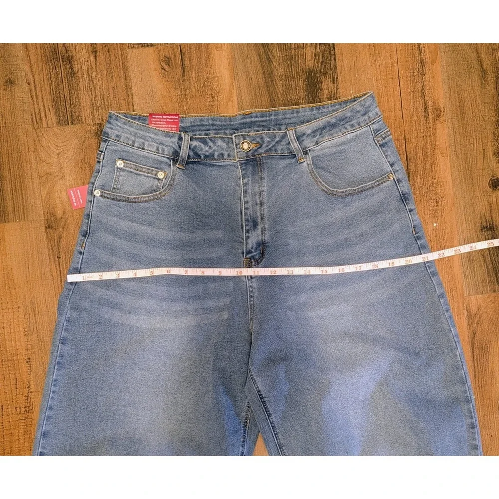 Womens Barrel Jeans 10 Festival High Rise Wide Leg Denim Raw Hem Stretch Cowgirl